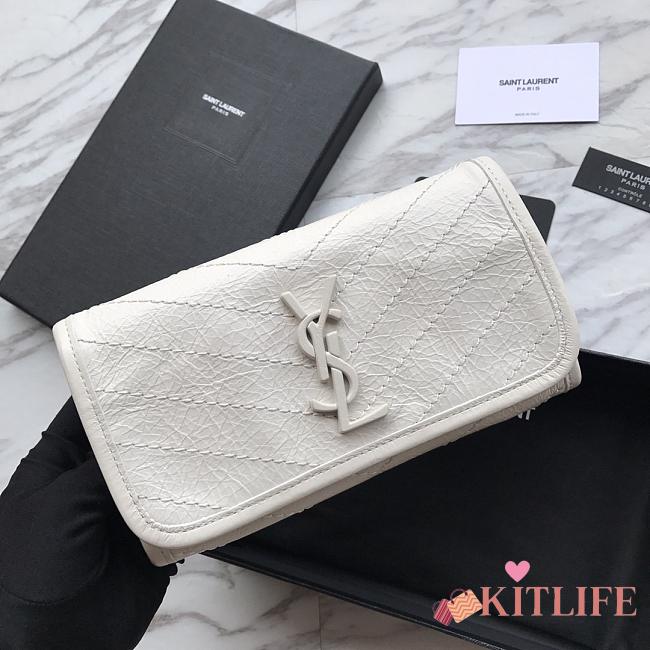 Saint Laurent YSL NIKI White Wallet - 1