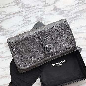 Saint Laurent YSL NIKI Dark Grey Wallet