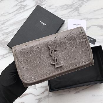 Saint Laurent YSL NIKI Grey Wallet