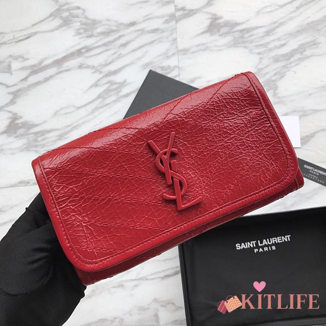 Saint Laurent YSL NIKI Red Wallet - 1