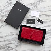 Saint Laurent YSL NIKI Red Wallet - 2