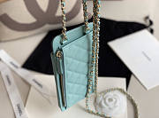 CHANEL PHONE BLUE BAG - 5