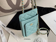 CHANEL PHONE BLUE BAG - 4