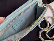 CHANEL PHONE BLUE BAG - 3