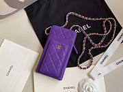 CHANEL PHONE PURPLE BAG - 1