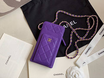 CHANEL PHONE PURPLE BAG