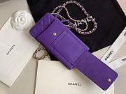 CHANEL PHONE PURPLE BAG - 3