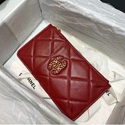 CHANEL 19 PHONE AND CARD HOLDER IN RED - 4