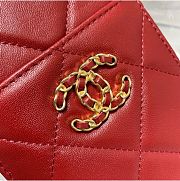 CHANEL 19 PHONE AND CARD HOLDER IN RED - 5