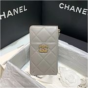 CHANEL 19 PHONE AND CARD HOLDER IN GREY - 1