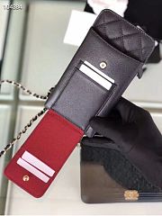 CHANEL PHONE CARD HOLDER IN BLACK - 4
