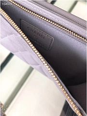 CHANEL PHONE CARD HOLDER IN GREY CAVAIR LEATHER - 2