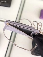 CHANEL PHONE CARD HOLDER IN GREY CAVAIR LEATHER - 3