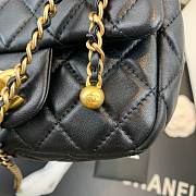 CHANEL FLAP BAG AS1786 17CM BLACK - 6