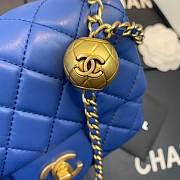 CHANEL FLAP BAG #AS1786 17CM BLUE - 5