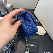 CHANEL FLAP BAG #AS1786 17CM BLUE - 3