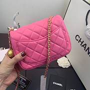 CHANEL FLAP BAG #AS1786 17CM PINK - 6