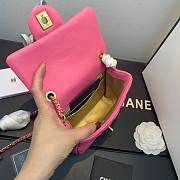 CHANEL FLAP BAG #AS1786 17CM PINK - 5