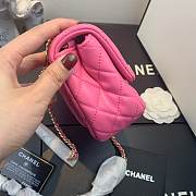 CHANEL FLAP BAG #AS1786 17CM PINK - 3