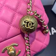 CHANEL FLAP BAG #AS1786 17CM PINK - 2