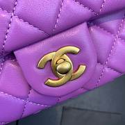 CHANEL FLAP BAG #AS1786 17CM PURPLE - 5