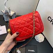 CHANEL FLAP BAG #AS1786 17CM RED - 6