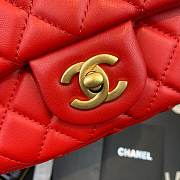 CHANEL FLAP BAG #AS1786 17CM RED - 2