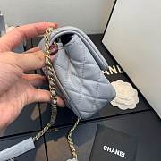 CHANEL FLAP BAG #AS1786 17CM GREY - 2