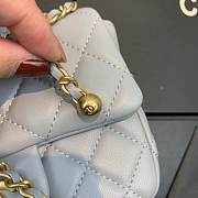 CHANEL FLAP BAG #AS1786 17CM GREY - 3