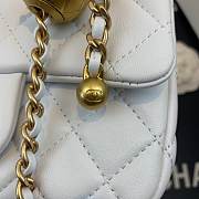 CHANEL FLAP BAG #AS1786 17CM WHITE - 3