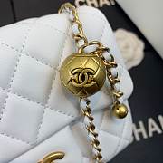 CHANEL FLAP BAG #AS1786 17CM WHITE - 2