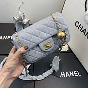 CHANEL FLAP BAG 20CM GREY - 1