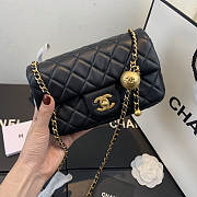 CHANEL FLAP BAG 20CM BLACK - 1