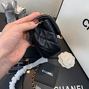 CHANEL FLAP BAG 20CM BLACK - 6