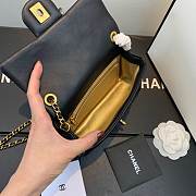 CHANEL FLAP BAG 20CM BLACK - 5