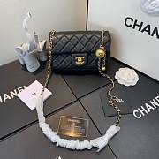 CHANEL FLAP BAG 20CM BLACK - 4