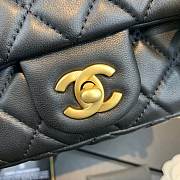 CHANEL FLAP BAG 20CM BLACK - 2