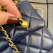 CHANEL FLAP BAG 20CM ROYAL BLUE - 2