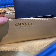 CHANEL FLAP BAG 20CM BLUE - 3