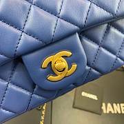 CHANEL FLAP BAG 20CM BLUE - 4