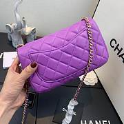 CHANEL FLAP BAG 20CM PURPLE - 5