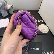 CHANEL FLAP BAG 20CM PURPLE - 4