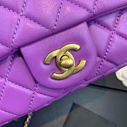 CHANEL FLAP BAG 20CM PURPLE - 2