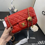 CHANEL FLAP BAG 20CM RED - 1