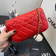 CHANEL FLAP BAG 20CM RED - 3