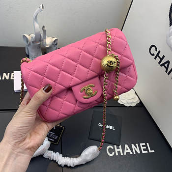 CHANEL FLAP BAG 20CM PINK