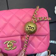 CHANEL FLAP BAG 20CM PINK - 6