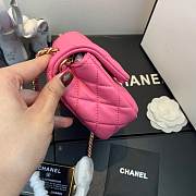 CHANEL FLAP BAG 20CM PINK - 5