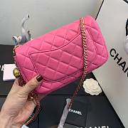 CHANEL FLAP BAG 20CM PINK - 4