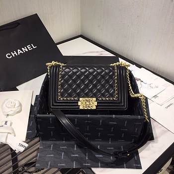 CHANEL #67086 LEBOY BLACK BAG 20CM/25cm